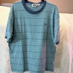 VTG, DOCKERS Blue Striped Men's Shirt Size XL